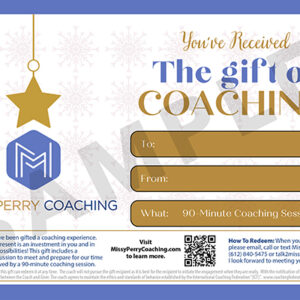 The Gift of Coaching Gift Certificate